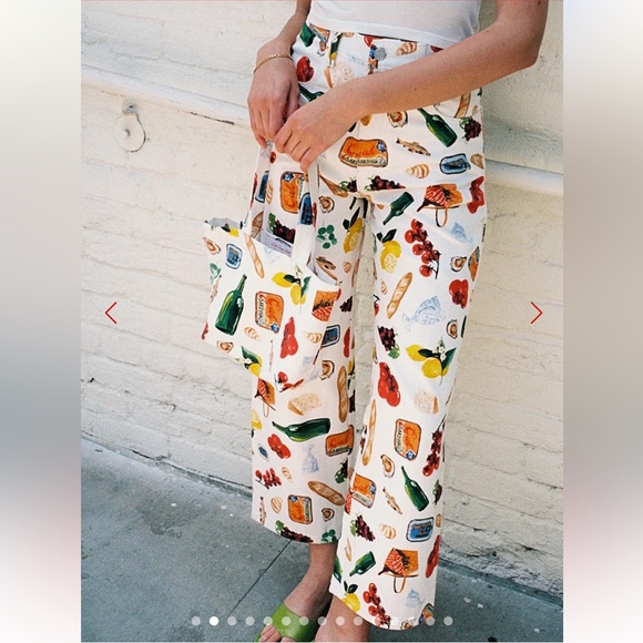 Lisa Says Gah Pants - Lisa Says Gah Fruit Print Wide Leg Pants
